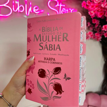 Carregar imagem no visualizador da galeria, Bíblia de Estudo da Mulher Sábia  | Com Harpa Avivada + Abas | Letras Jumbo